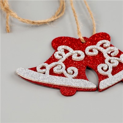 Новогоднее украшение «Колокольчики», на клеевой основе