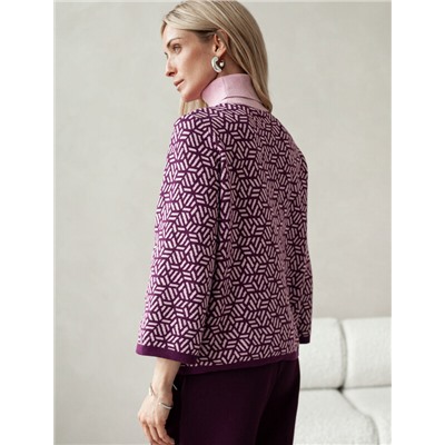 Свитер жаккардовой вязки с кашемиром