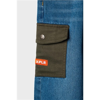 Брюки текстильные джинсовые для мальчиков PLAYTODAY, 1240783