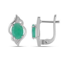 Серьги из серебра изумруд, Ольга