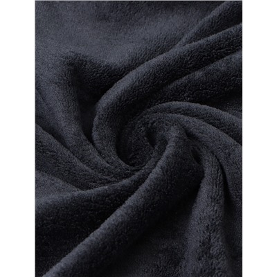 Плед «Этель», 150×200 см, корал-флис, чёрный