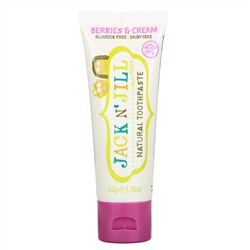 Jack n' Jill, Natural Toothpaste, Berries & Cream, 1.76 oz (50 g)
