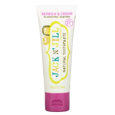 Jack n' Jill, Natural Toothpaste, Berries & Cream, 1.76 oz (50 g)