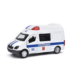 Машина металл "Минивэн", 12 см, (свет-звук, двери, в ассорт.,)инерц, в коробке