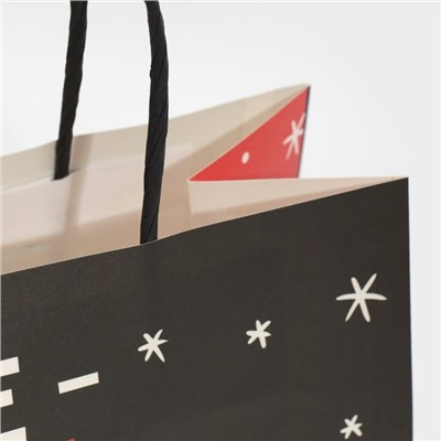 Пакет подарочный новогодний «Счастье», 22×22×11 см