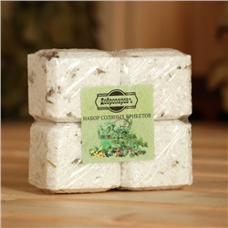 Соляной брикет набор 4 шт. "Чистотел, крапива, береза, дуб« по 200 г »Добропаровъ"