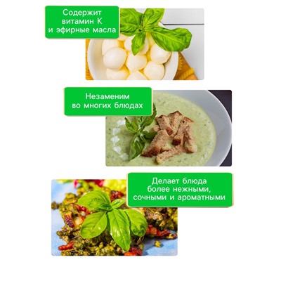 Семена Базилик «Зелёный ароматный», 0.1 г, среднеранний, «Рецепты дедушки Никиты»