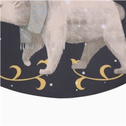 Набор салфеток сервировочных на стол «Этель» Happy and year, 4 шт., чёрные, круглые, d=30 см