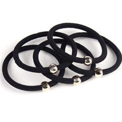 Резинка для волос набор 40 штук черная / YAN-11 /уп 1/