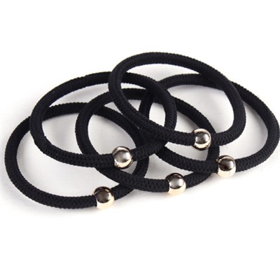 Резинка для волос набор 40 штук черная / YAN-11 /уп 1/