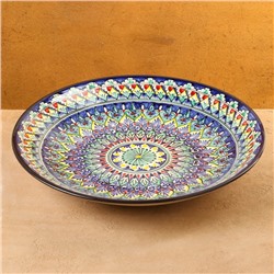 Ляган узбекский Риштанская Керамика, d=41 см, синий