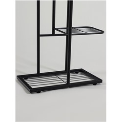 Подставка для цветов Greengo, 8 полок, 43×22×141 см, напольная, металл, чёрная