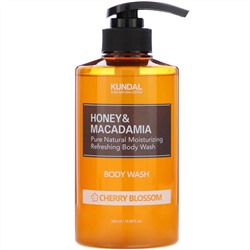 Kundal, Honey & Macadamia, Body Wash, Cherry Blossom, 16.90 fl oz (500 ml)