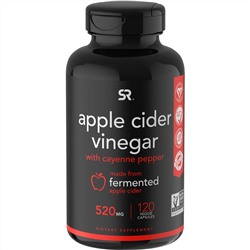 Sports Research, Apple Cider Vinegar with Cayenne Pepper, 520 mg, 120 Veggie Capsules