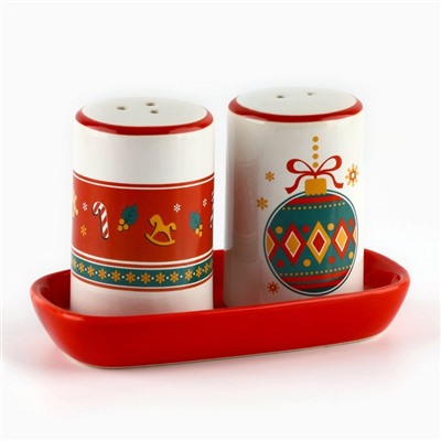 Солонка и перечница «Пряничные человечки!», 12×6.5×7 см, ручная работа
