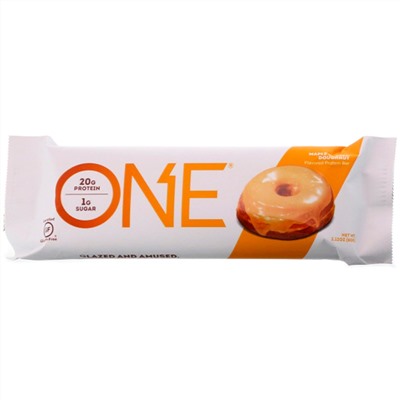 One Brands, ONE Bar, Maple Glazed Doughnut, 12 Bars, 2.12 oz (60 g) Each
