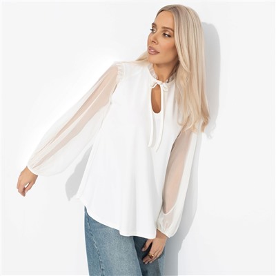 Блуза нарядная, Вечная привилегия (белая)