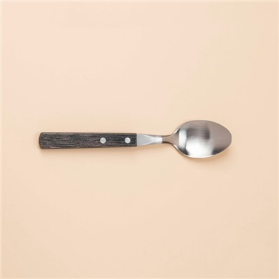 Набор столовых приборов SL Home, 24 предмета, нержавеющая сталь, серебристый, цвет ручки коричневый