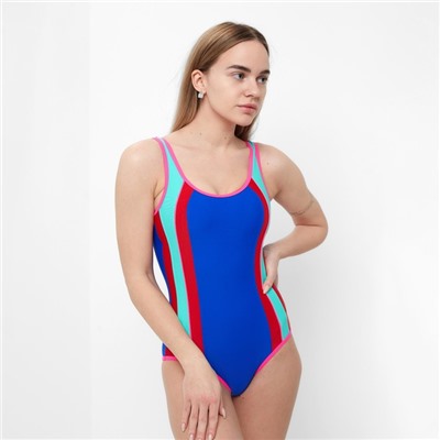 Купальник женский слитный, цвет васильковый, размер 44 (38)