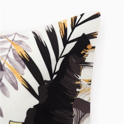 Чехол на подушку «Этель» Golden tropics, 40×40 см, велюр