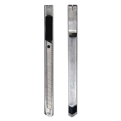 Нож канцелярский  9 мм фиксатор шир. лезвие сталь (1398663) SILWERHOF