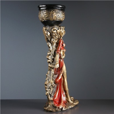 Фигура с кашпо «Девушка Диана», 2 л, 24×36×79 см, гипс, цвет бронза