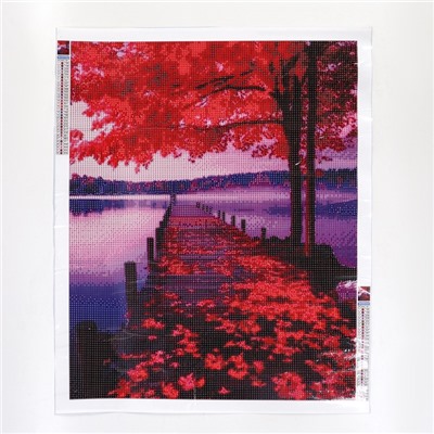 Алмазная мозаика с полным заполнением на холсте «Осень», 40×50 см