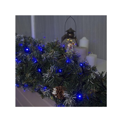 Гирлянда «Нить» 20 м, IP44, тёмная нить, 200 LED, свечение синее, 8 режимов, 220 В