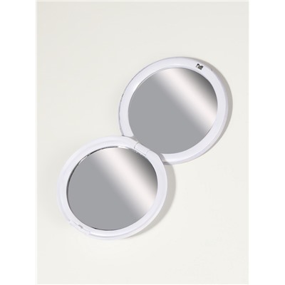 Зеркало складное «Птички», d=7.3 см, с увеличением х2, сиреневое