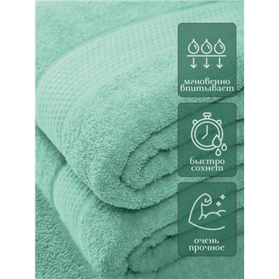 Полотенце махровое банное большое Софатекс 100 * 180 для ванной и бани bs (Ментол)