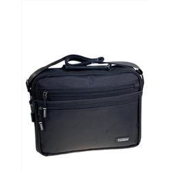 Сумка мужская через плечо текстильная, цвет черный