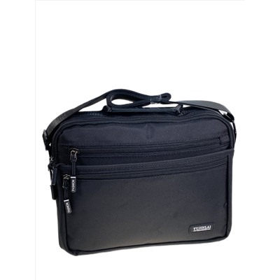 Сумка мужская через плечо текстильная, цвет черный