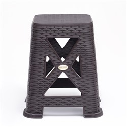 Табурет садовый «Ротанг», 45.5×37.5×35 см, пластиковый, коричневый