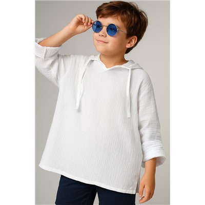 Детская хлопковая пляжная туника из муслина Happyfox