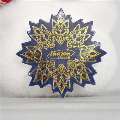 Светодиодная фигура «Мишка в шапке» 9×23×7 см, флок, батарейки CR2032×2 (не в комплекте), свечение тёплое белое