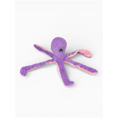 Мягкая игрушка для собак «Осьминог», 45 см, с пищалкой, шуршащая, фиолетовая