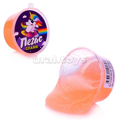 Слайм Пегас, 50 гр. неоновый оранжевый