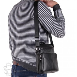 Сумка мужская кожаная 812-2BSH black Heanbag