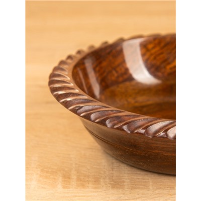 Чаша «Тарталетка», 18×18×5 см, дерево шишам