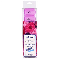 Apex, Органайзер для таблеток с декоративным чехлом, большого размера, 1 органайзер