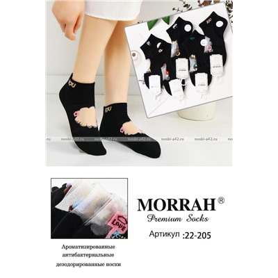 MORRAH носки женские укороченные хлопок + капрон арт. 22-205