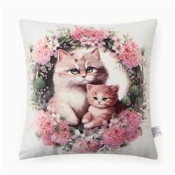 Подушка декоративная «Этель. Мамино тепло», 40×40 см, велюр