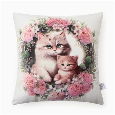 Подушка декоративная «Этель. Мамино тепло», 40×40 см, велюр