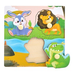 Пазл-вкладыш "Зверята"