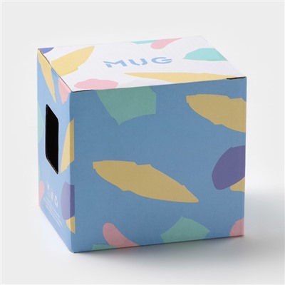 Кружка с ложкой «Мистер», 380 мл, керамика, голубая