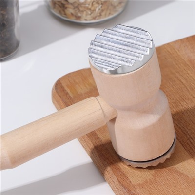 Молоток для мяса, дерево, металл, 30.5×9.5×4.5 см