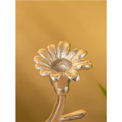 Подсвечник на 2 свечи «Дуэт», 12×15×29 см, алюминий