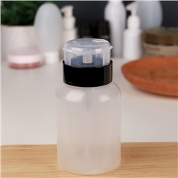 Флакон с помпой, 250 мл, чёрный, прозрачный