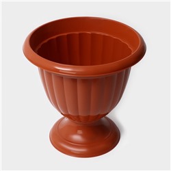 Вазон для цветов «Жасмин», 9 л, d=32.5 см, h=33.7 см, коричневый