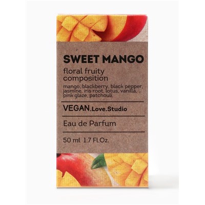 Парфюмерная вода женская Vegan Love Studio Sweet Mango, 50 мл (по мотивам Mango Skin (Vilhelm Parfumerie)